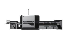 A computer rendering of the side of a printer.